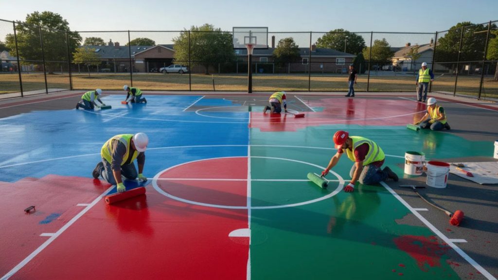 Applying Acrylic and Cushioned Sport Surfaces